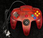 N64 Controller Crystal Rood Transparant Nintendo 64 Nieuw, Verzenden, Nieuw