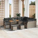 vidaXL Tuin Sofa Set met kussen 13 pcs Grijs 110 x 55 x 71, Tuin en Terras, Tuinsets en Loungesets, Verzenden, Nieuw, Rotan