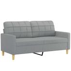 Bank 140cm Lichtgrijs Stof - OP=OP - Comfortabel & Goedkoop, 150 tot 200 cm, 75 tot 100 cm, Ophalen of Verzenden, Rechte bank