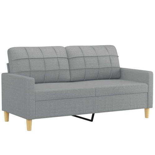 Bank 140cm Lichtgrijs Stof - OP=OP - Comfortabel & Goedkoop, Huis en Inrichting, Banken | Bankstellen, 150 tot 200 cm, 75 tot 100 cm