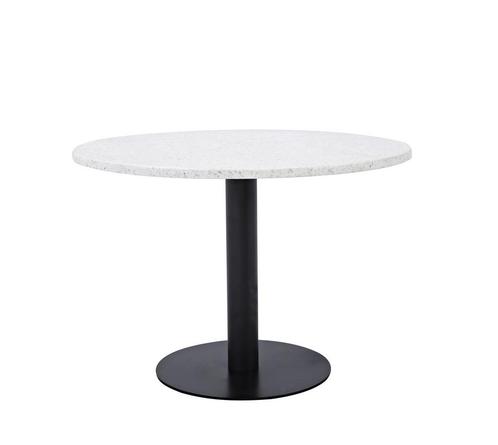 Eettafel - Ingvar - 106 cm - Wit - Terrazzo - Jörn, Huis en Inrichting, Tafels | Eettafels, Verzenden