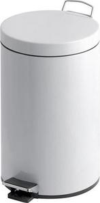 V-Part - Pedaalemmer 12 liter - Steel - wit - Prullenbak, Huis en Inrichting, Ophalen of Verzenden, Zo goed als nieuw