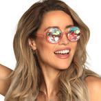 Holografische Partybril Delusion Roze, Kleding | Dames, Ophalen of Verzenden, Nieuw