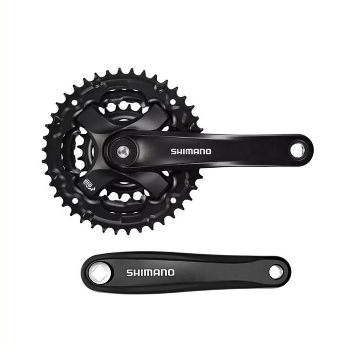 Crankstel Shimano FC-TY501 6/7/8 speed 42x34x24T - zwart, Fietsen en Brommers, Fietsonderdelen, Nieuw, Verzenden