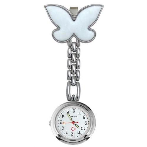 Fako® - Verpleegstershorloge - Vlinder - Wit, Sieraden, Tassen en Uiterlijk, Horloges | Dames, Verzenden