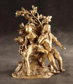 Erotisch sculptuur - Beeldje - Vrijend paartje - Brons