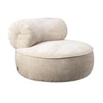 *WOONWINKEL* Dutchbone Tilbury Ronde Lounge Fauteuil Beige, Nieuw, Stof, Verzenden