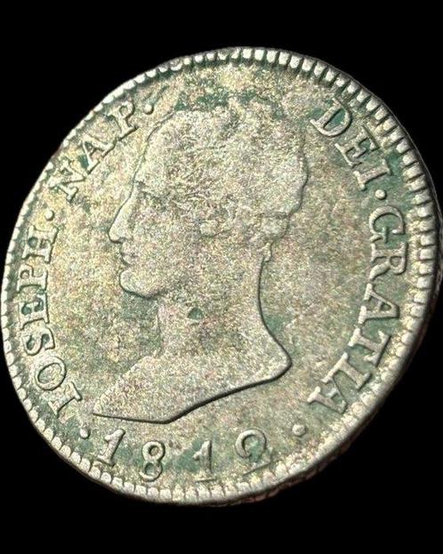 Spanje. Jose Napoleón. 4 Reales 1812 Sevilla LA (Zonder, Postzegels en Munten, Munten | Europa | Niet-Euromunten