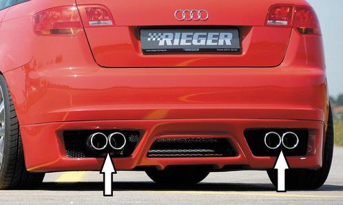 Rieger einddemper, links / rechts, zijdelings verschoven | A, Auto-onderdelen, Uitlaatsystemen, Nieuw, Audi, Verzenden