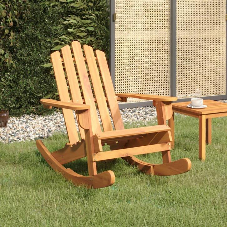 vidaXL Schommelstoel Adirondack massief acaciahout, Tuin en Terras, Tuinstoelen, Nieuw, Hout, Verzenden