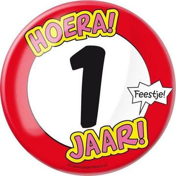 Paperdreams - XL Button - 1 jaar - Doorsnee 10 cm beschikbaar voor biedingen