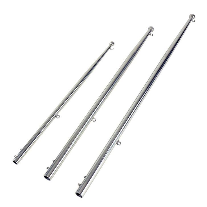 Vlaggenstok RVS 316 met Bal-120 cm, Diversen, Vlaggen en Wimpels, Nieuw, Ophalen of Verzenden