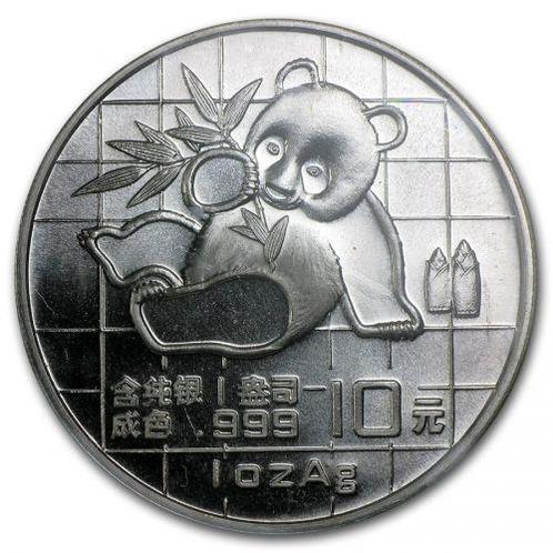 Chinese Panda 1 oz 1989 (250.000 oplage), Postzegels en Munten, Munten | Azië, Oost-Azië, Losse munt, Zilver, Verzenden