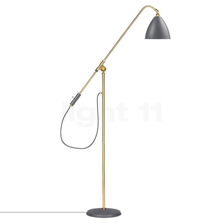 Gubi BL4 Vloerlamp, messing/grijs (Staande lampen), Huis en Inrichting, Lampen | Vloerlampen, Nieuw, Verzenden