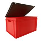 Stapelbak 600x400x320mm, Rood, PP, gesloten, nieuw, Doe-het-zelf en Verbouw, Kratten en Dozen, 40 tot 60 cm, 50 tot 75 cm, Ophalen of Verzenden