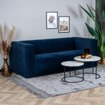 40% Korting: Velvet bank 2,5-zits Memphis blauw, Ophalen, Zo goed als nieuw, Stof, Velvet chique, Modern