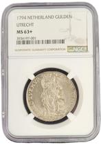 Provincie Utrecht 1 gulden 1794 generaliteits NGC, Zilver, Losse munt, Verzenden