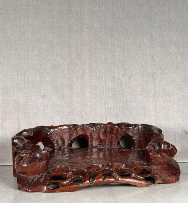 Standaard - houten beeldhouwwerk - China - Qing Dynastie, Antiek en Kunst, Antiek | Overige Antiek