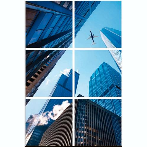 Wolkenkrabber plafond | Fotoprint | verdeeld over 6 panelen, Zakelijke goederen, Kantoor en Winkelinrichting | Kantoormeubilair en Inrichting