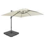 vidaXL Parasol met draagbare voet zandkleurig, Tuin en Terras, Parasols, Verzenden, Nieuw, 3 tot 4 meter