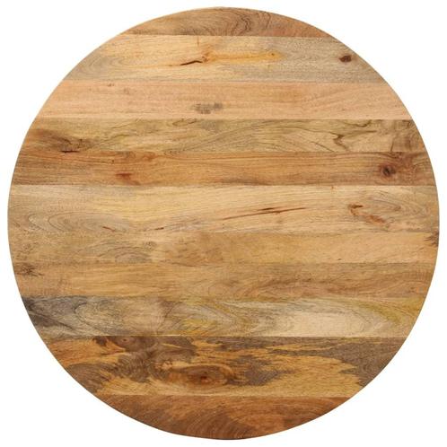 vidaXL Tafelblad rond Ø 90x2,5 cm massief ruw mangohout, Huis en Inrichting, Tafels | Eettafels, Nieuw, Verzenden
