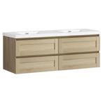 Badkamermeubel Differnz Reno FSC 119.5x45.5x55 cm Eiken, Ophalen of Verzenden, Nieuw, Bad