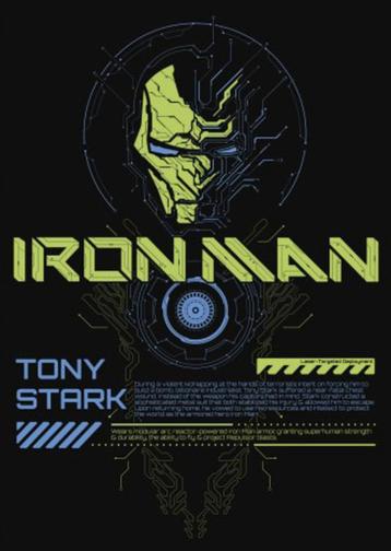 Poster Marvel Iron Man Glow in the Dark 50x70cm beschikbaar voor biedingen