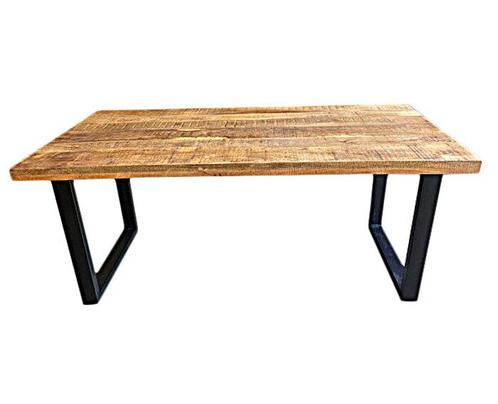 Eettafel mangohout NATUREL 240x100 cm, Huis en Inrichting, Tafels | Eettafels, Nieuw, Ophalen of Verzenden