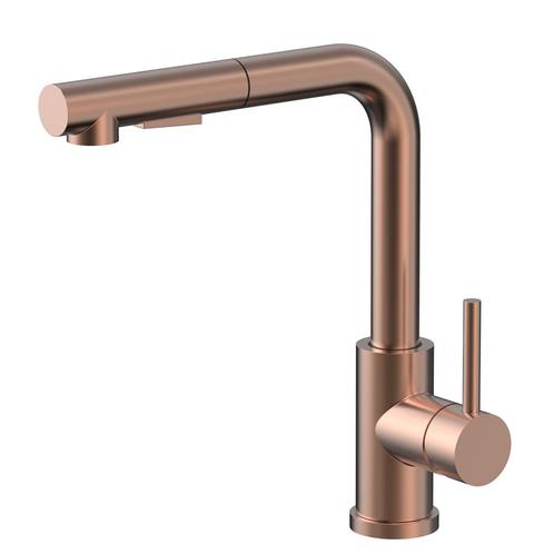 Keukenmengkraan Gabriele copper volledig Rvs met draaibare, Doe-het-zelf en Verbouw, Sanitair, Verzenden
