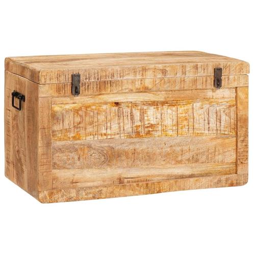 vidaXL Opslagdoos met opslag met slot Bruin 70 x 35 x 40 cm, Huis en Inrichting, Woonaccessoires | Kisten, Nieuw, Verzenden