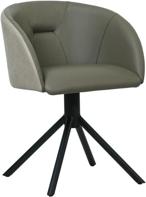Leren eetkamerstoel Duo - Echt leer, Industrieel, Comfortabe, Huis en Inrichting, Stoelen, Eén, Overige kleuren, Nieuw, Leer, Ophalen of Verzenden