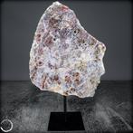 Zeldzame Natuurlijke Roze Amethist Schijf op stand- 1027.22