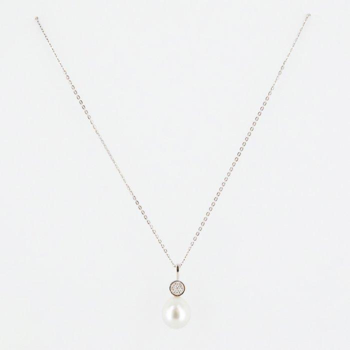 2-delige sieradenset - 18 karaat Witgoud Diamant, Sieraden, Tassen en Uiterlijk, Antieke sieraden