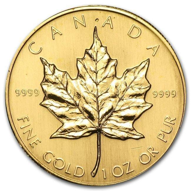 Canada. 1983 1 oz $50 CAD Canadian Gold Maple Leaf Coin, Postzegels en Munten, Edelmetalen en Baren