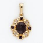 Hanger - 18 karaat Geel goud - Granaat, Sieraden, Tassen en Uiterlijk, Antieke sieraden