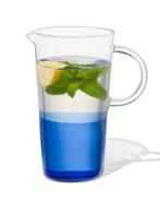 HEMA Karaf 1.6L glas met blauw van €13.99 voor €7 sale, Huis en Inrichting, Verzenden, Nieuw