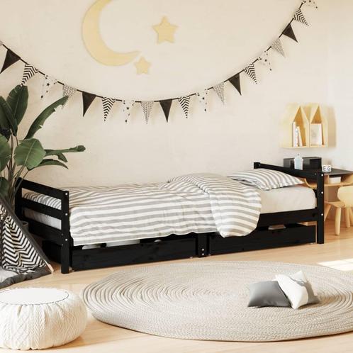 vidaXL Kinderbedframe met lades 80x200 cm massief grenenhout, Kinderen en Baby's, Kinderkamer | Bedden, Nieuw, Verzenden