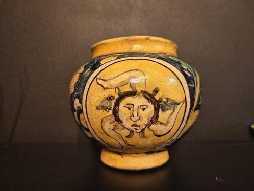 Vaas - Majolica (lood glazuur) - Antieke vaas, Antiek en Kunst, Antiek | Glas en Kristal