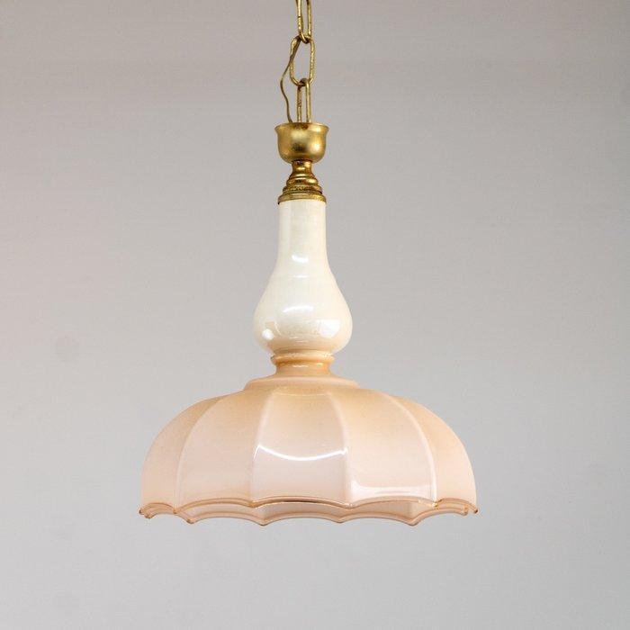 Plafondlamp - Glas, Legering - finitura a balze, Antiek en Kunst, Curiosa en Brocante