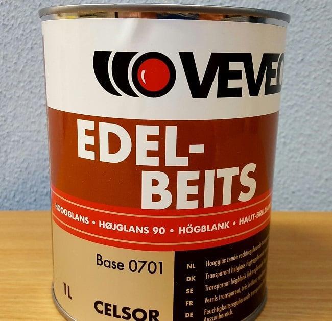 Veveo Edelbeits Hoogglans - 1 liter, Doe-het-zelf en Verbouw, Verf, Beits en Lak, Nieuw, Verzenden