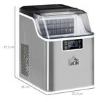 TRUUSK Ijsblokjesmachine 20 Kg/24u 2,3 L Ijsblokjesmaker M, Verzenden, Nieuw