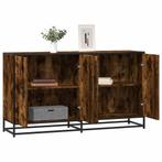 vidaXL Dressoir 134x35x76 cm bewerkt hout gerookt, Minder dan 50 cm, Verzenden, Nieuw, 25 tot 50 cm