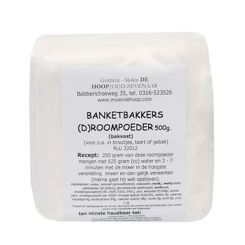 Molen de Hoop Banketbakkers (D)roompoeder 500gr, Hobby en Vrije tijd, Taarten en Cupcakes maken, Nieuw, Verzenden