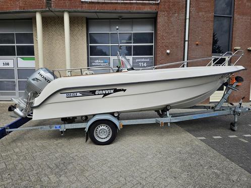 Örnvik 555 + Honda 90pk, Watersport en Boten, Vis- en Consoleboten, Buitenboordmotor, 70 pk of meer, 3 tot 6 meter, Benzine, Gebruikt