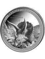 Congo Prehistoric life Triceratops 1 oz 2024, Postzegels en Munten, Munten | Afrika, Verzenden, Overige landen, Losse munt, Zilver