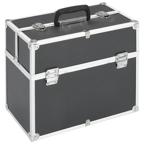 Make-up koffer 37x24x35 cm aluminium zwart (Koffers Tassen), Motoren, Accessoires | Koffers en Tassen, Nieuw, Verzenden