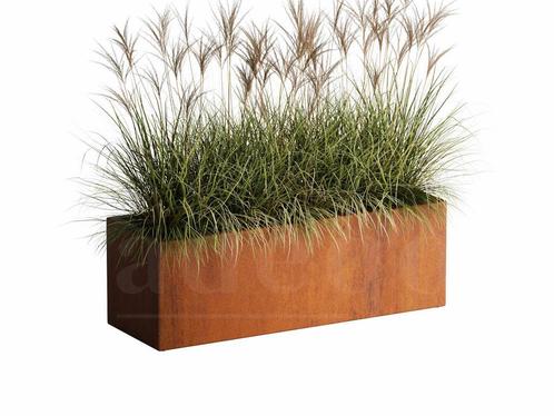 Adeqo cortenstaal plantenbak rechthoek 120 x 40 x 40 cm, Tuin en Terras, Bloembakken en Plantenbakken, 30 tot 60 cm, 100 cm of meer