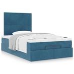 vidaXL Ottoman bed met matrassen 120x190cm fluweel, Nieuw, 190 cm of minder, Twijfelaar, 120 cm