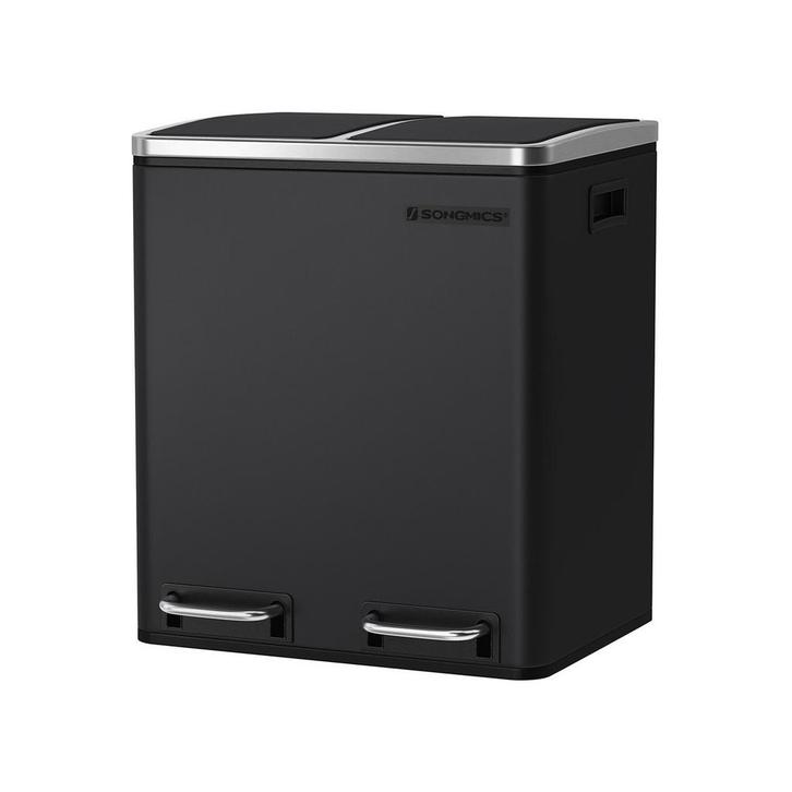 Vuilnisbak Zwart 30L - Retourdeal - 42% Korting!, Huis en Inrichting, Woonaccessoires | Prullenbakken, 20 tot 30 liter, Met pedaal