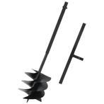vidaXL Grondboor met handgreep 250 mm staal zwart, Verzenden, Nieuw